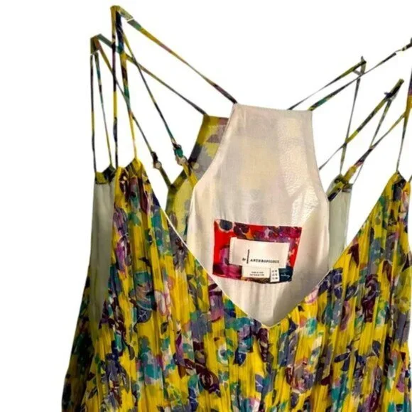 Anthropologie | Women's Multicolor Malibu Floral Maxi Dress Size 12 - Picture 6 of 15
